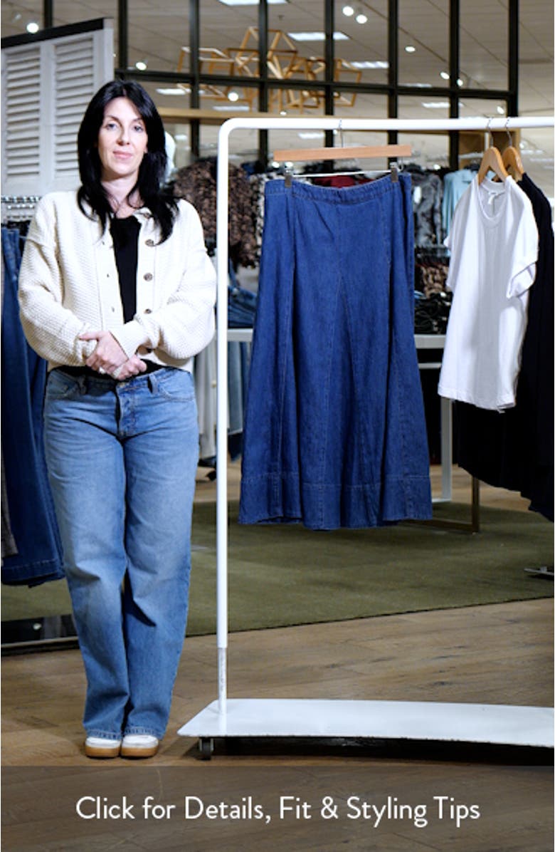 Brilliant Denim Maxi Skirt, sales video thumbnail