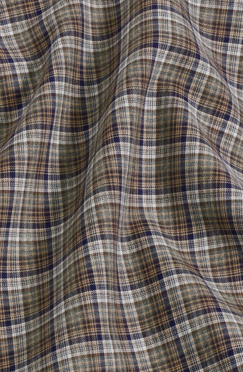 David Donahue Plaid Twill Sport Shirt, Alternate, color, 