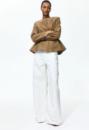 H&M Collarless Peplum Jacket
