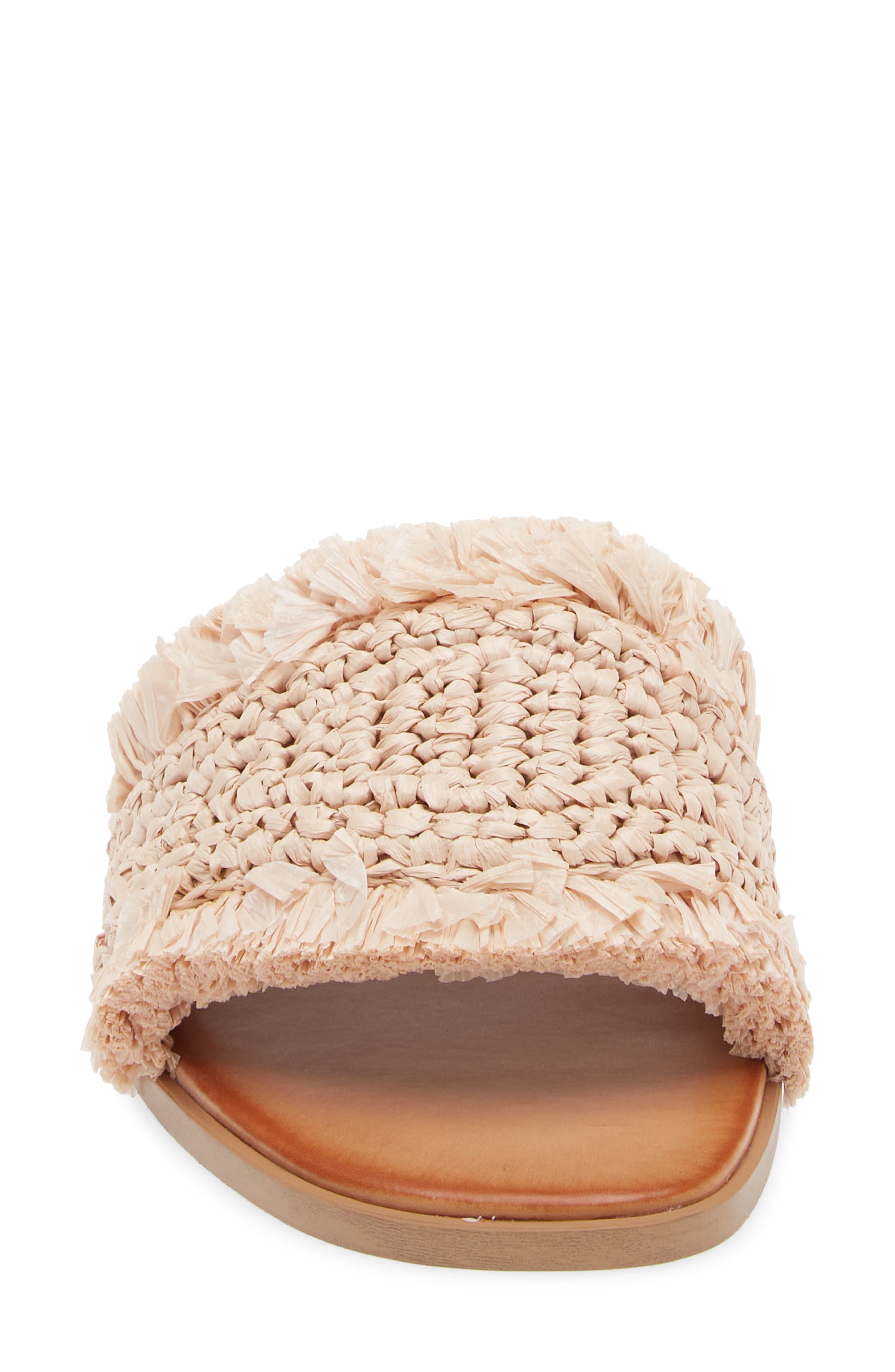 Steve Madden Lakeshore Woven Raffia Slide Sandal, Alternate, color, 