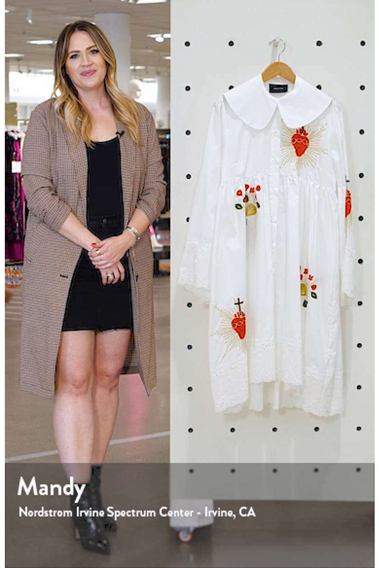 Embroidered Long Sleeve Cotton Dress video
