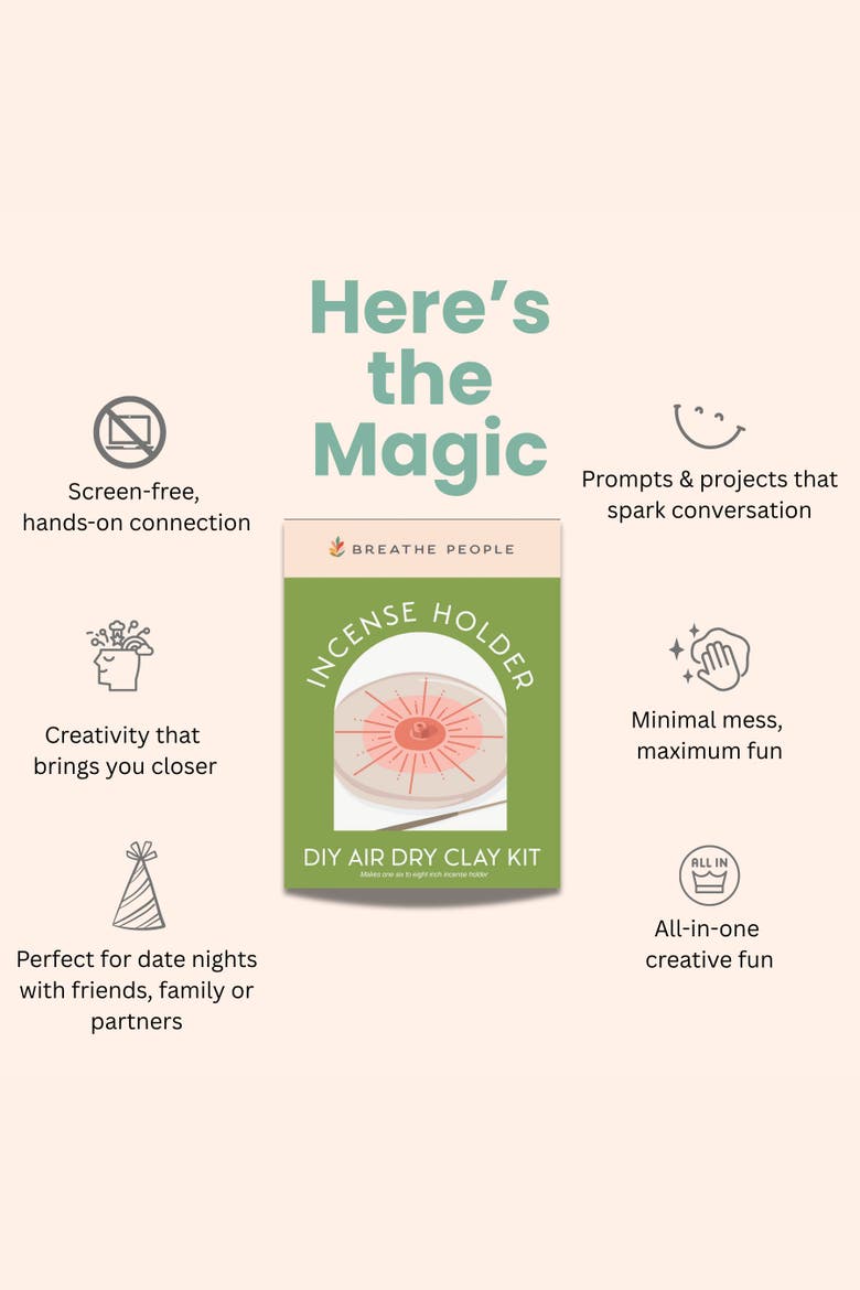 DIY Air Dry Clay Kit- Make Your Own Hanging Planter, Alternate, color, Trinket Dish