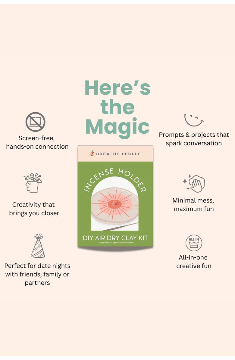 Breath People Trinket Dish Air Dry Clay Kit, Alternate, color, Haninging Planter