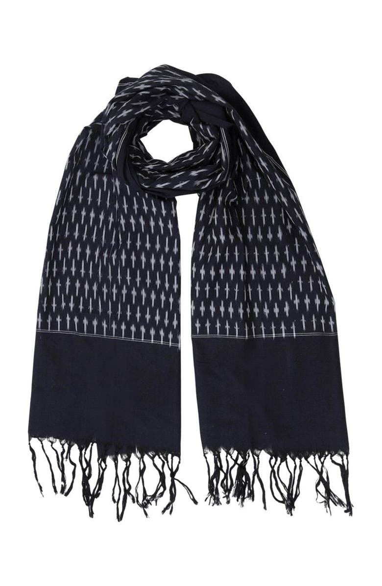 Passion Lilie Classic Scarf, Alternate, color, Navy