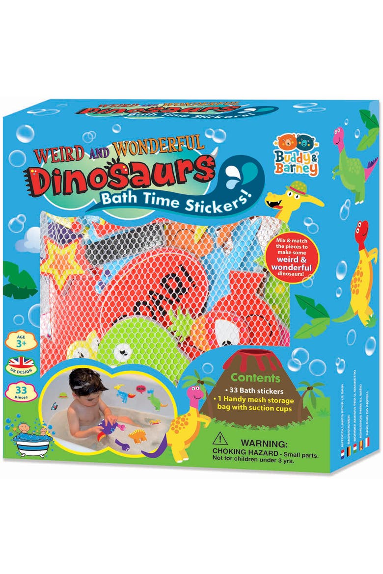 Weird & Wonderful Dinosaurs Bath Time Stickers, Alternate, color, Multicolored