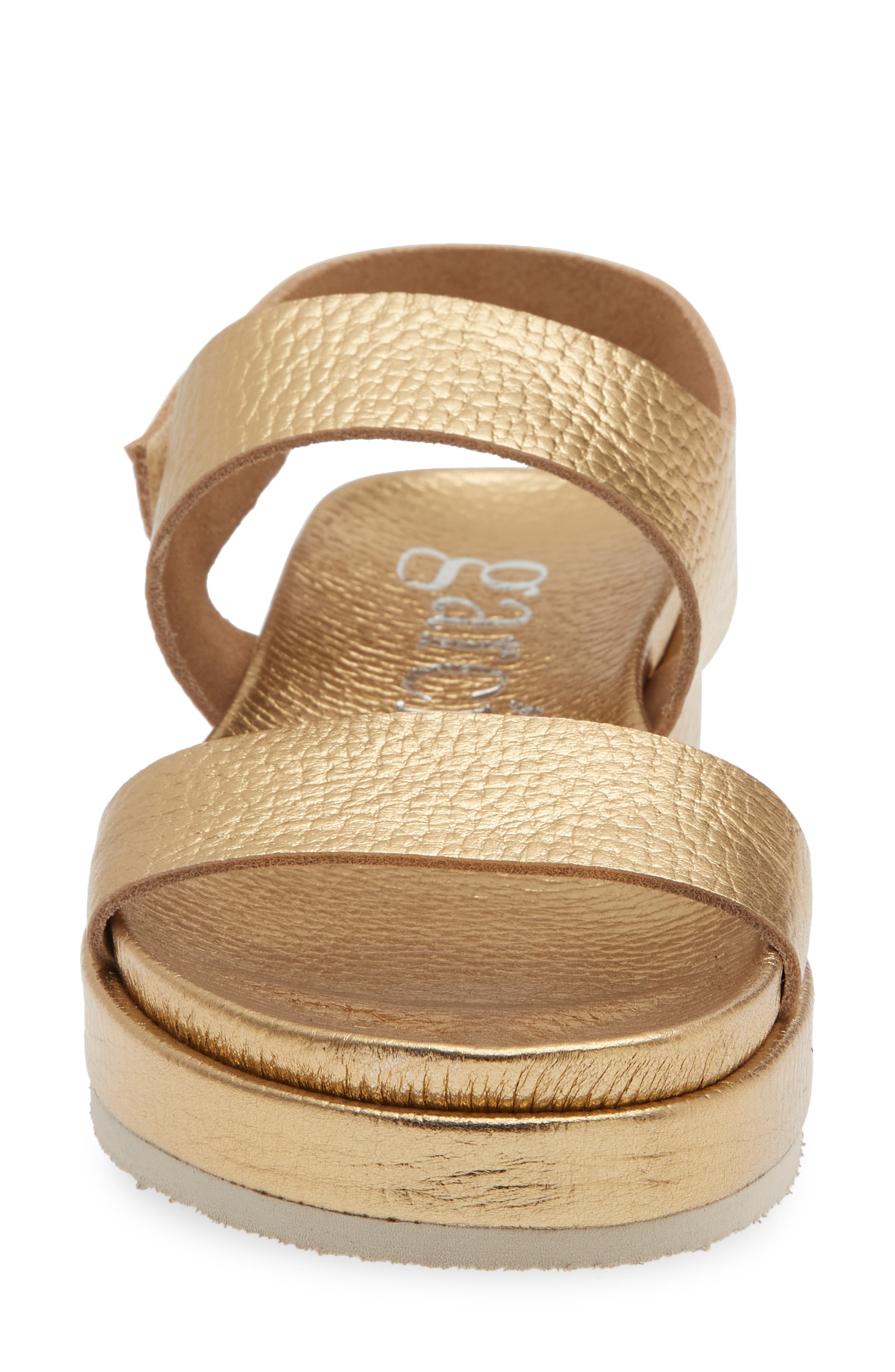 Pedro Garcia Jamili Slingback Platform Sandal, Alternate, color, Gold Cervo