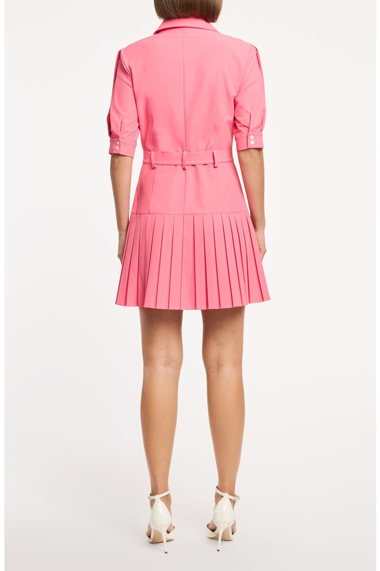 Moriah Pleated Belted Drop Waist Shirtdress, Alternate, color, SUNSET BLUSH