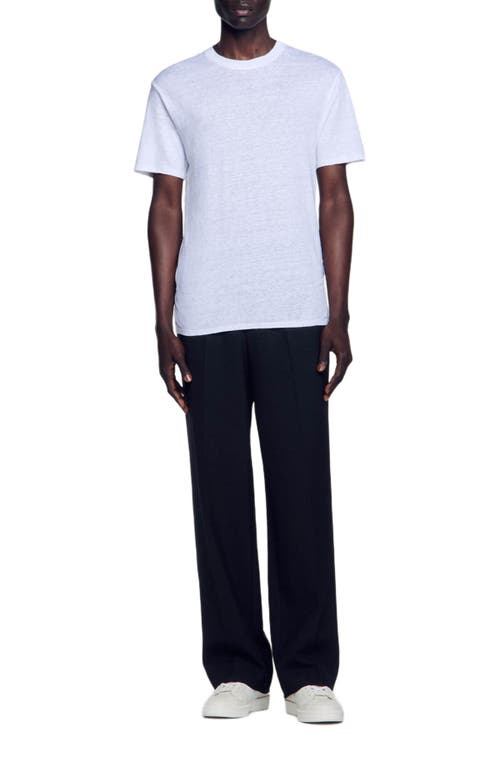 Sandro Certified Linen T-shirt In White