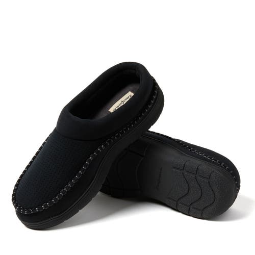 Dearfoams Men's Thompson Microsuede Clog In Black Solid