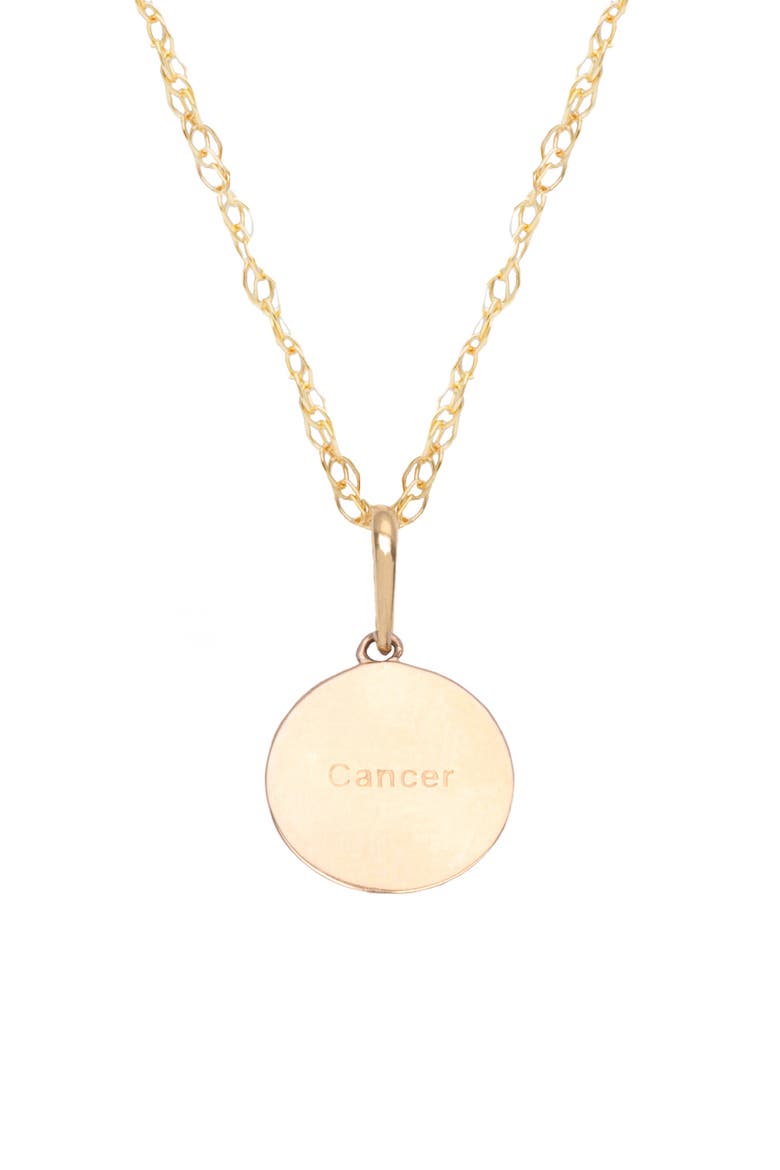 Zodiac Coin Pendant Necklace, Alternate, color, GOLD CANCER