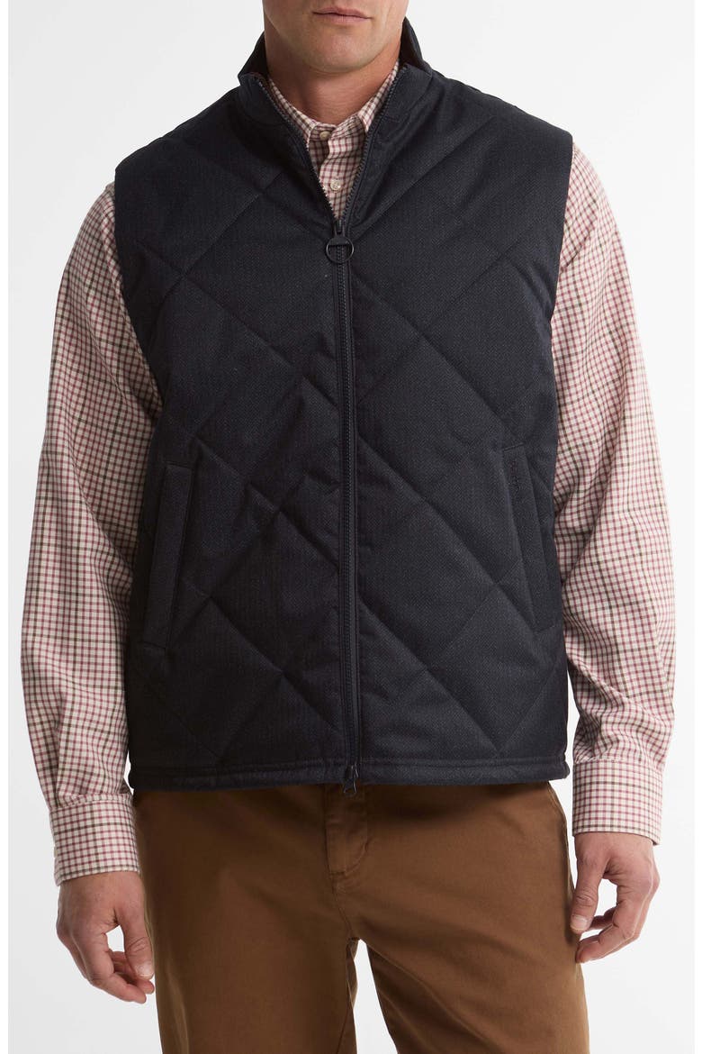 Winter Finn Quilted Vest, Main, color, DARK NAVY