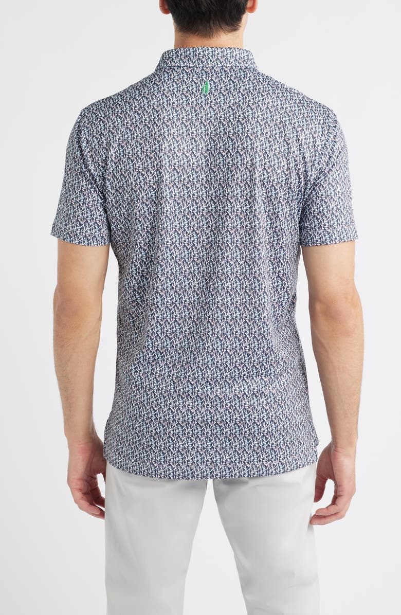 johnnie-O Toco Toucan Print Performance Jersey Polo, Alternate, color, Black