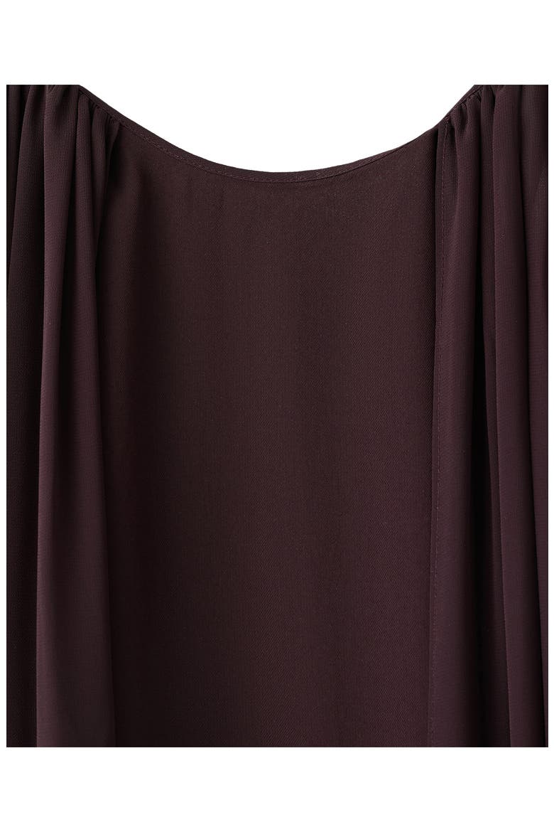 JUMPSUIT WITH CAPE AND SLITS, Alternate, color, CHOCOLATE