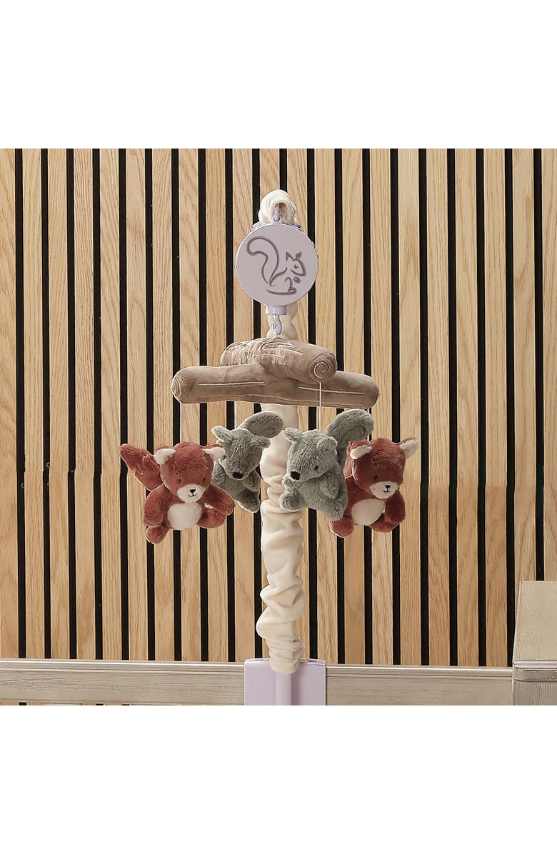 Lambs & Ivy Treetop Fox & Squirrel Woodland Musical Baby Crib Mobile Soother Toy, Alternate, color, Multicolor