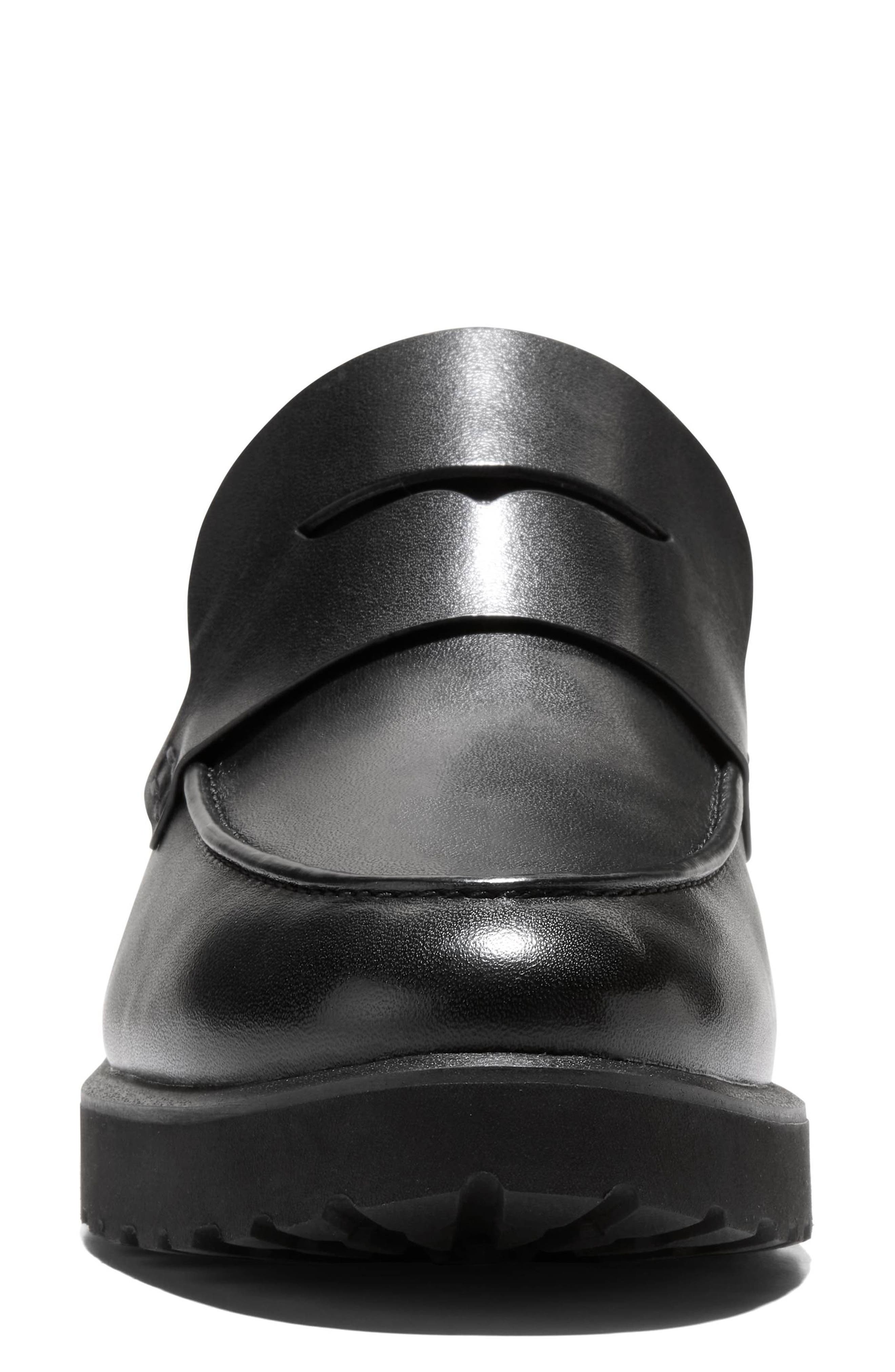 Cole Haan Gwendolyn Penny Loafer, Alternate, color, Black Leather