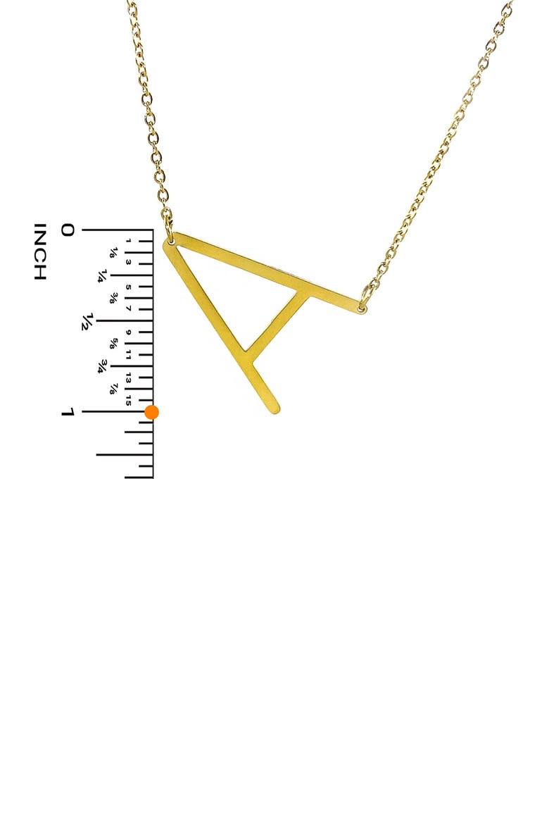 14K Gold Plated Initial Pendant Necklace with Gift Box - Multiple Letters Available, Alternate, color, YELLOW