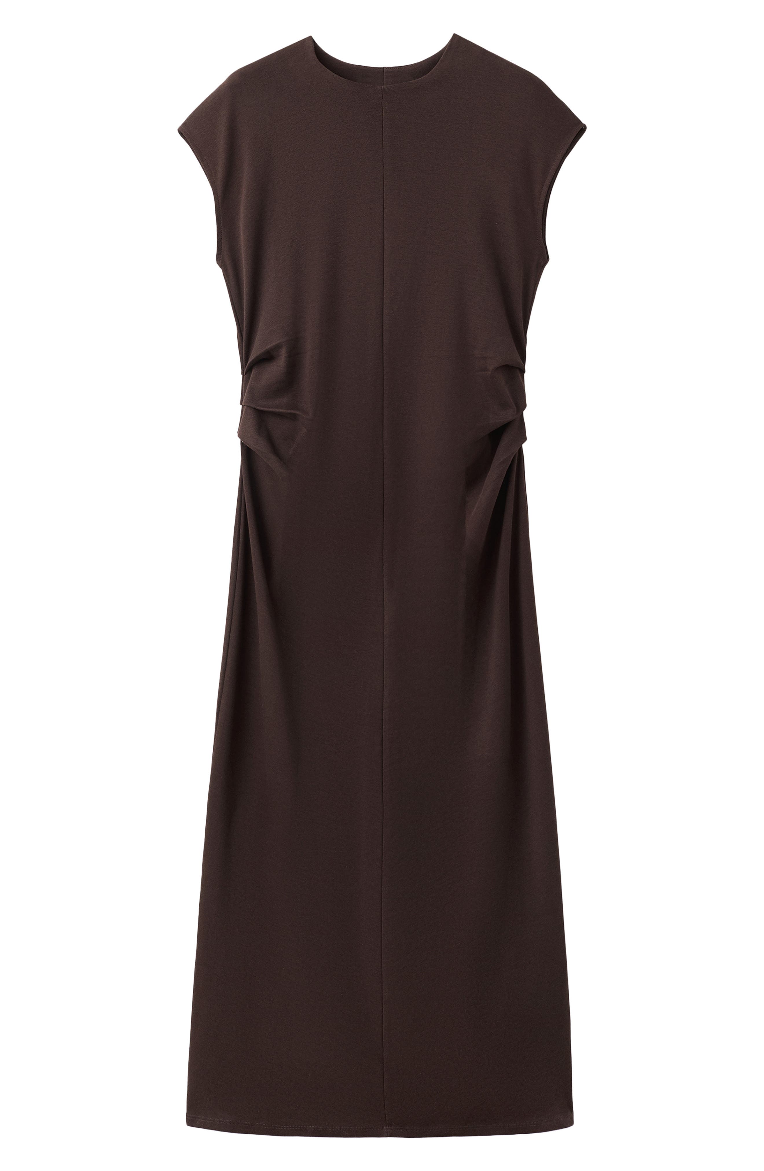 Pleated Dolman Sleeve Cotton Maternity Dress