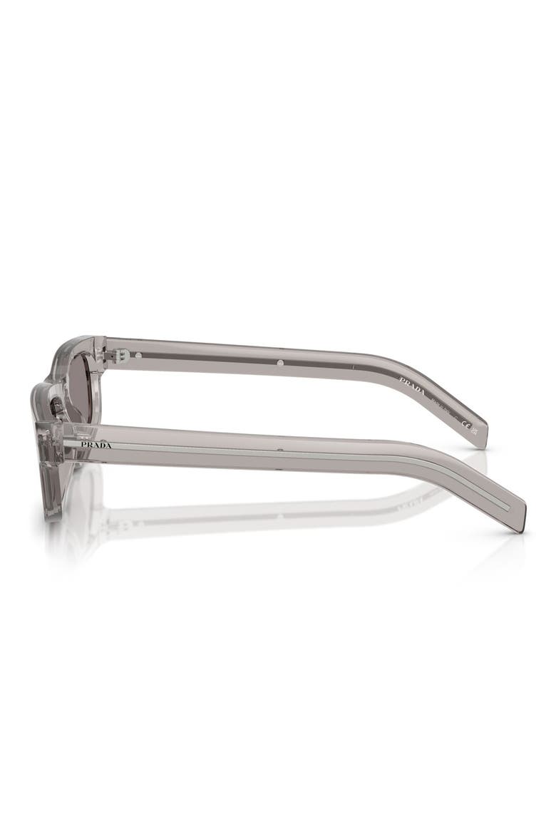57mm Rectangular Sunglasses, Alternate, color, HEMATITE / GREY