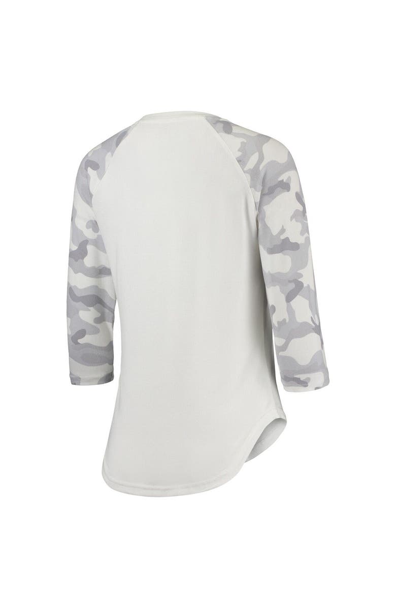 CONCEPTS SPORT Women's Concepts Sport Cream/Gray Minnesota United FC Composite 3/4-Sleeve Raglan Top, Alternate, color, 