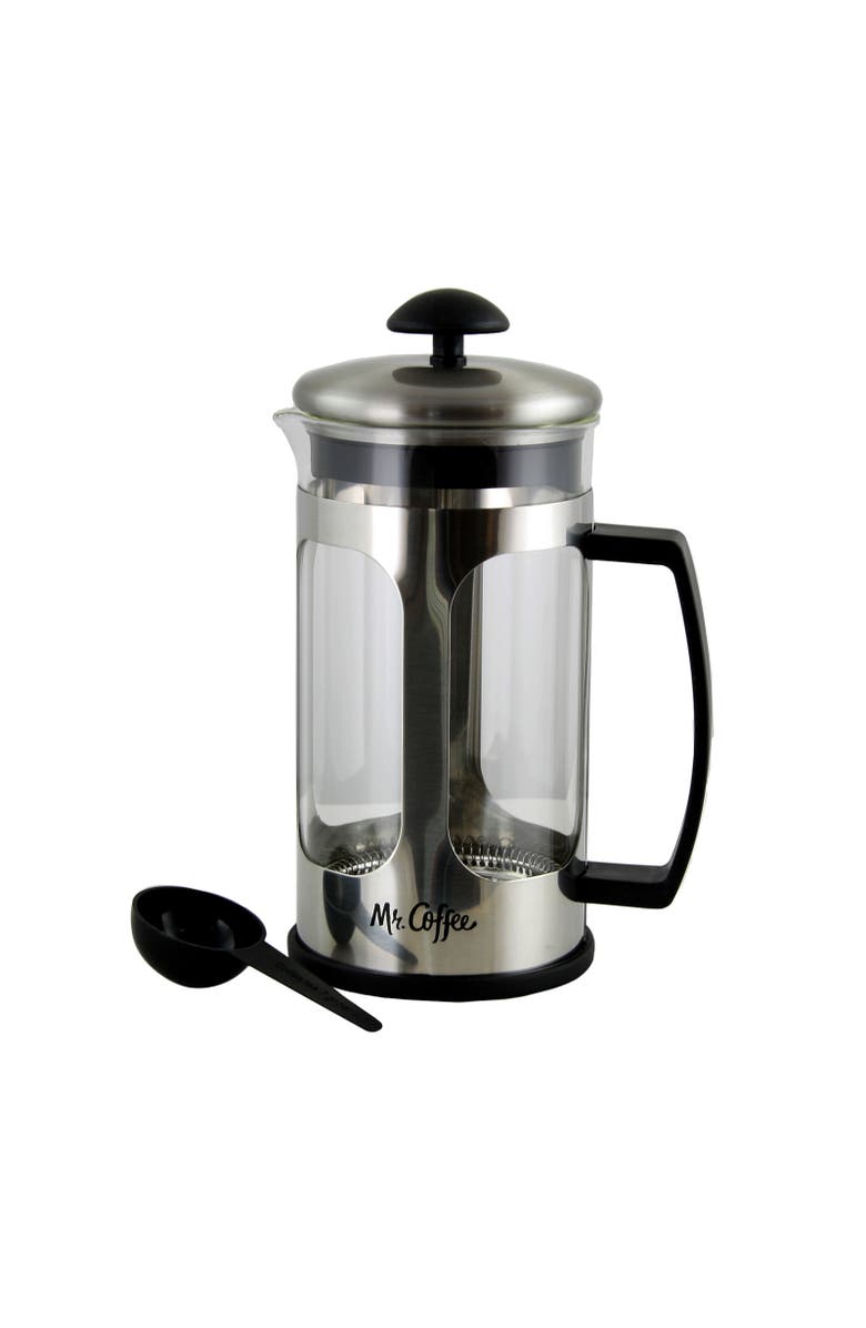 MR COFFEE Daily Brew 1.2 Quart Coffee Press, Main, color, Silver