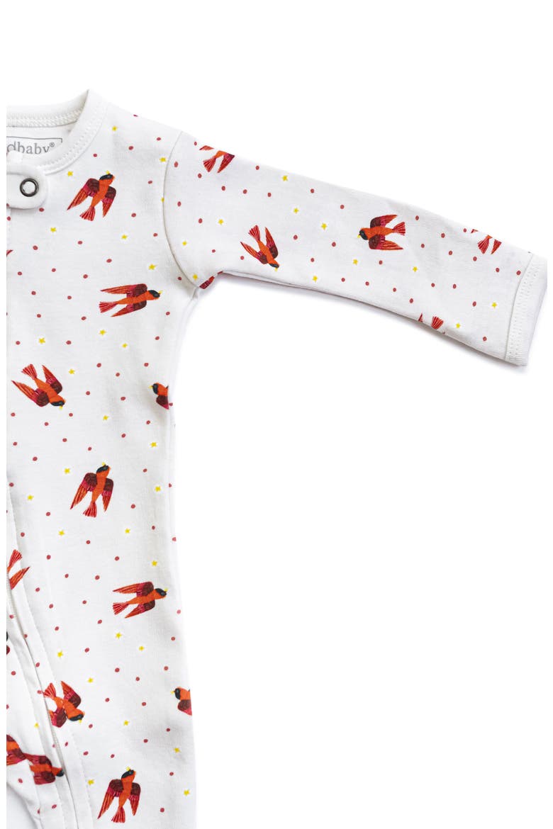 x 'The Very Hungry Caterpillar'™ Fitted One-Piece Organic Cotton Pajamas, Alternate, color, RED BIRD