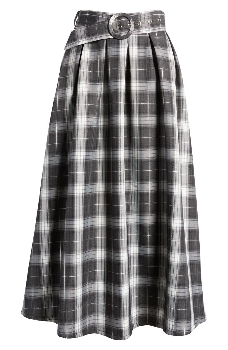 NIKKI LUND Olivia Plaid Belted Skirt, Alternate, color, 