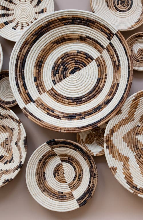 Maadili Collective Extra Large Equal Sides Basket In Brown & Natural Fiber