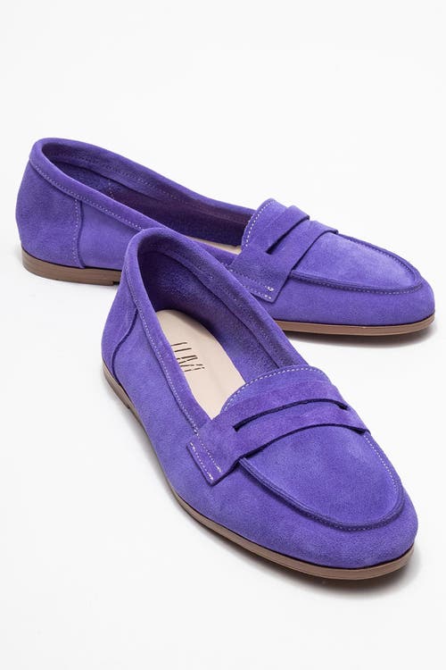 Forever & Always Shoes Dorothy Leather Loafer In Purple