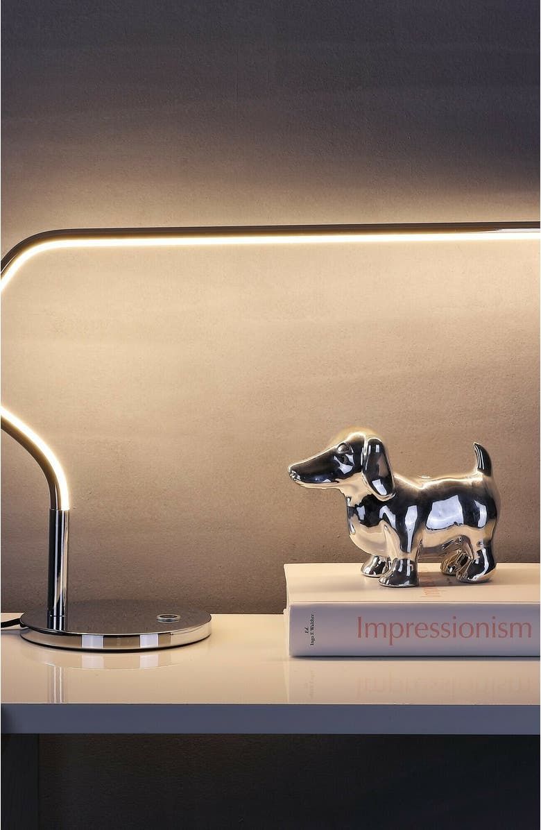 JONATHAN Y Julian 15" LED Integrated Task Lamp, Chrome, Alternate, color, Chrome