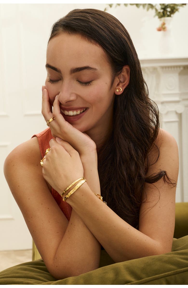 Ottoman Hands Lapis Star Stud Earrings, Alternate, color, Gold