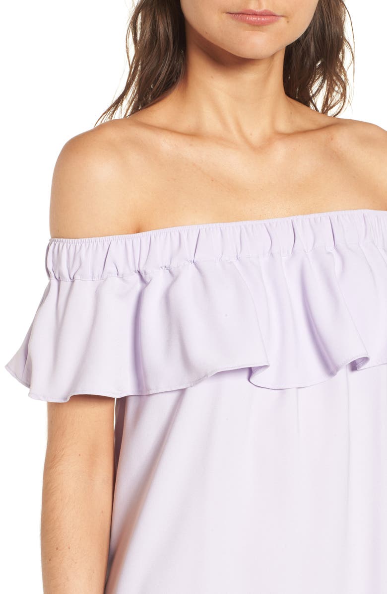 Chelsea28 Off the Shoulder Crepe Dress, Alternate, color, 