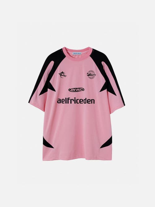 Aelfric Eden Color Block Soccer Jersey In Pink