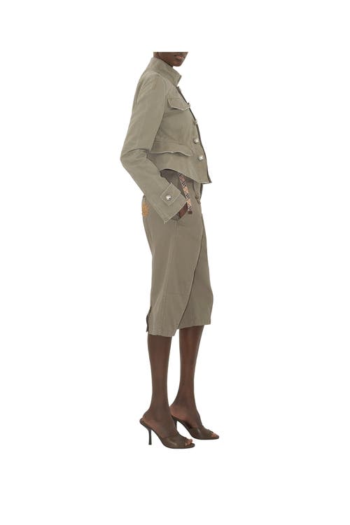 Burberry B Crest Cotton Tailored Jacket In Quill