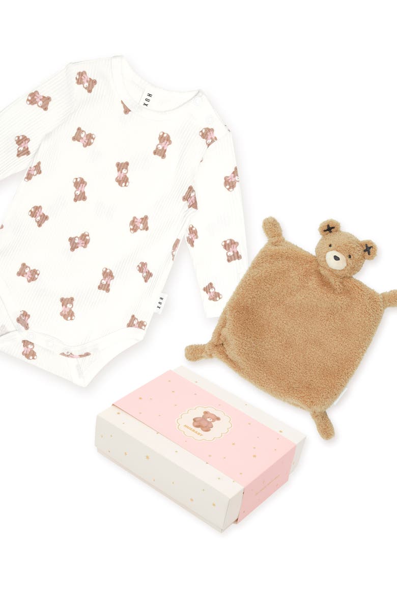 Tumbling Bow Huxette L/Slv 2Pc Box Set, Alternate, color, Almond Milk
