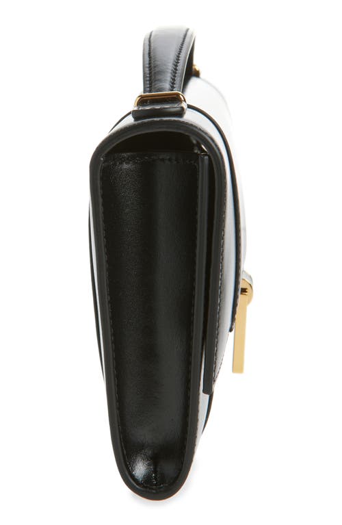 Balenciaga Hourglass Leather Top Handle Clutch