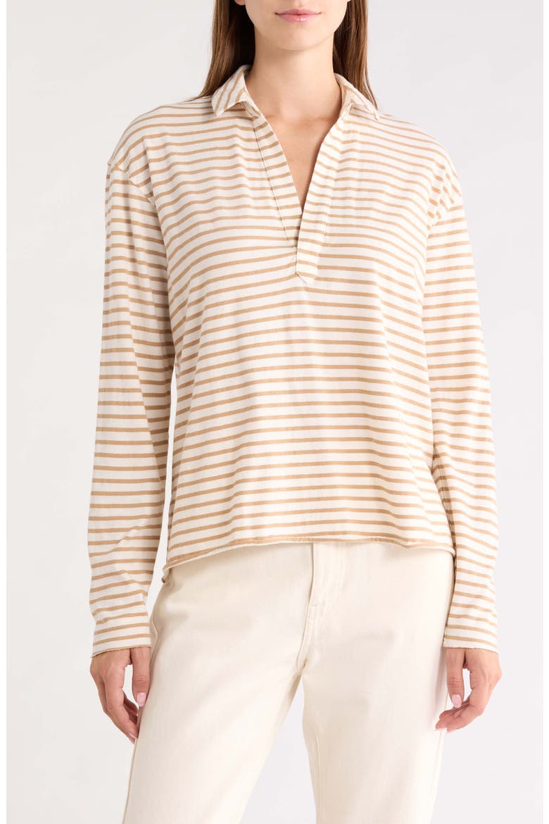 Patrick Popover Henley, Main, color, VINTAGE WHITE CAMEL STRIPE