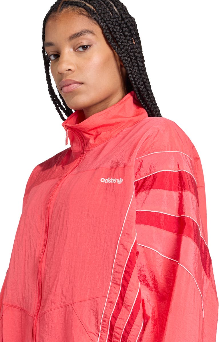 adidas Originals Santiago Peplum Track Jacket, Alternate, color, Semi Lucid Red