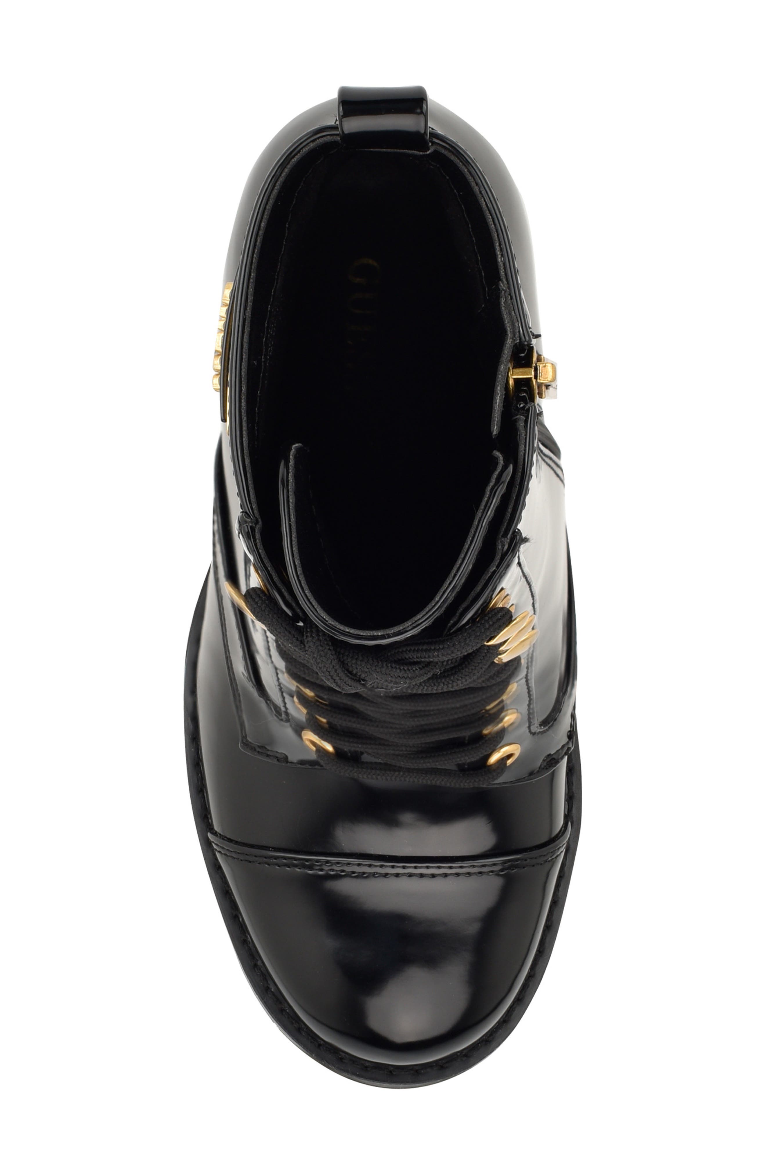 GUESS Neadyn Lace-Up Bootie, Alternate, color, Black 001