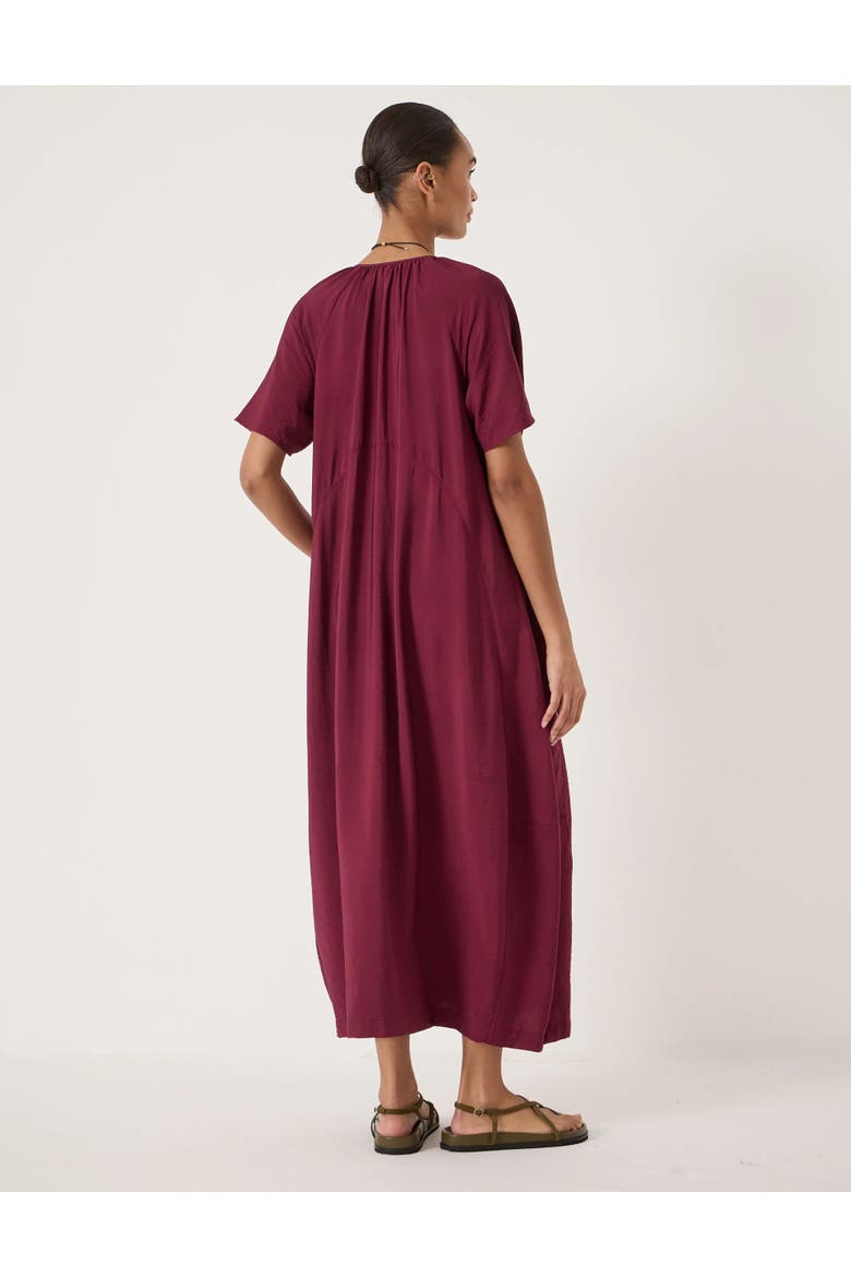 Liddie Short Sleeve Barrel Tank Dress, Alternate, color, Maroon Red