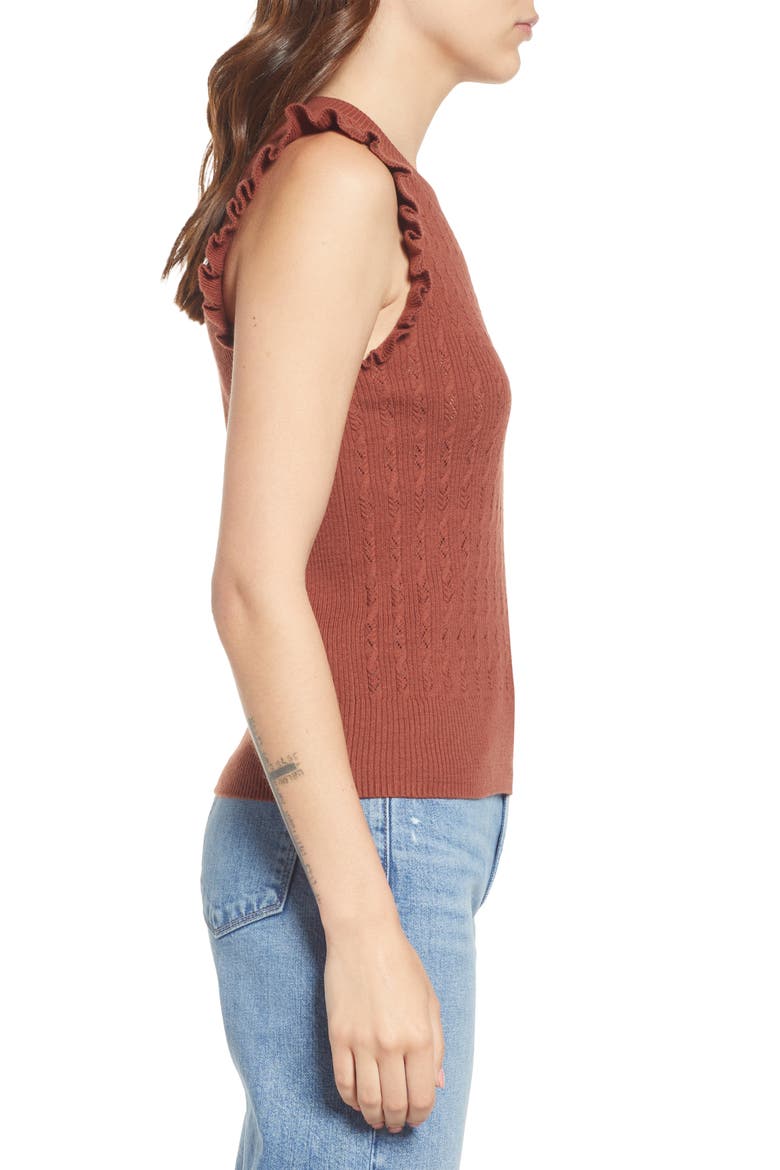 Gardenia Cotton Blend Sweater Tank, Alternate, color, PECAN