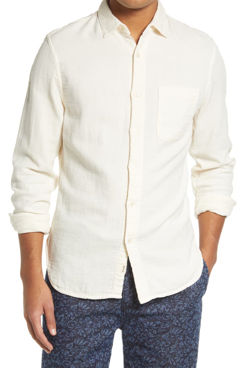 The Ripper Trim Fit Double Gauze Button-Up Shirt, Main, color, IVORY