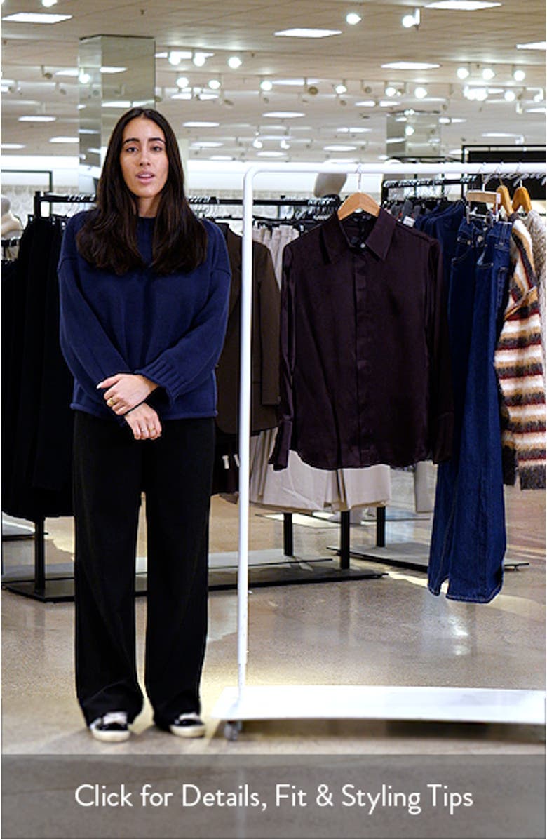 Selection Silk Satin Button-Up Shirt, sales video thumbnail