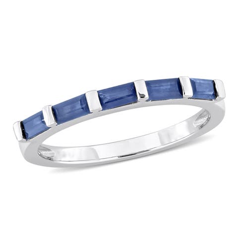 Gemstone Birthstone Anniversary Band 10k