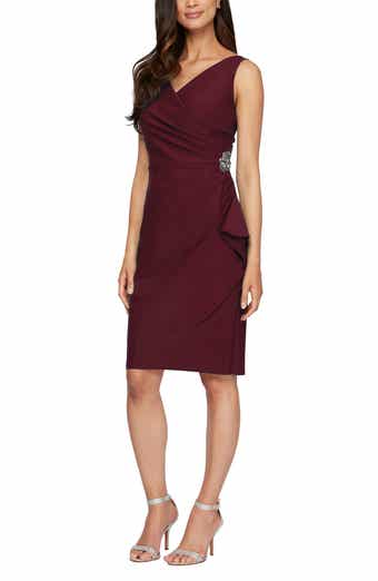Contour Collection Side Ruched Cocktail Dress