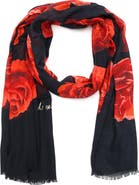 Kate Spade New York charming rose oblong scarf