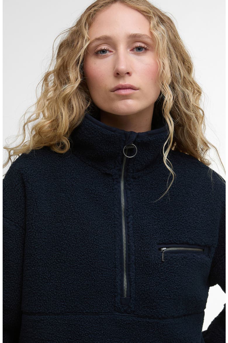 Mersea Fleece Half Zip Sweater, Alternate, color, NAVY