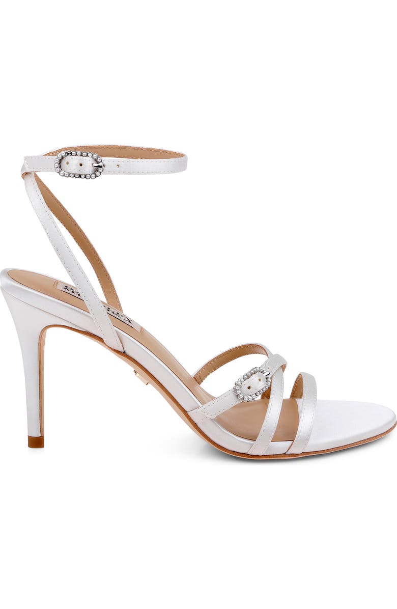 Badgley Mischka Collection Yulan Ankle Strap Sandal, Alternate, color, White Satin