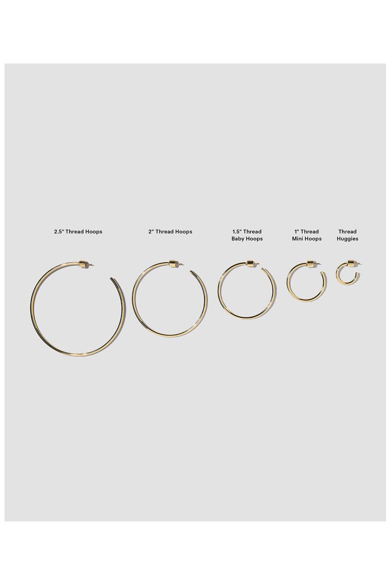 Thread Hoops, 2.5-Inch, Alternate, color, GOLD