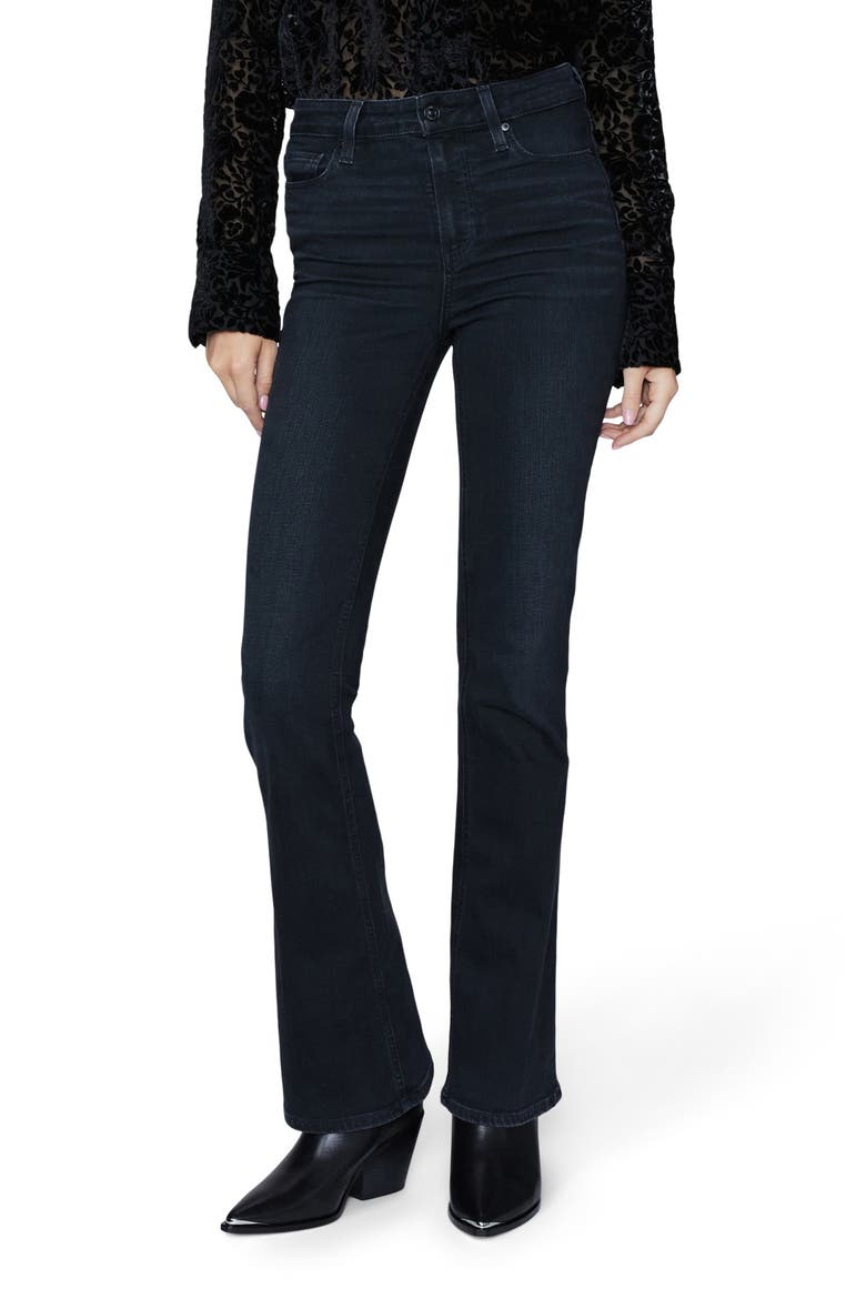 Laurel Canyon High Waist Flare Leg Jeans, Main, color, BLKWILLOW