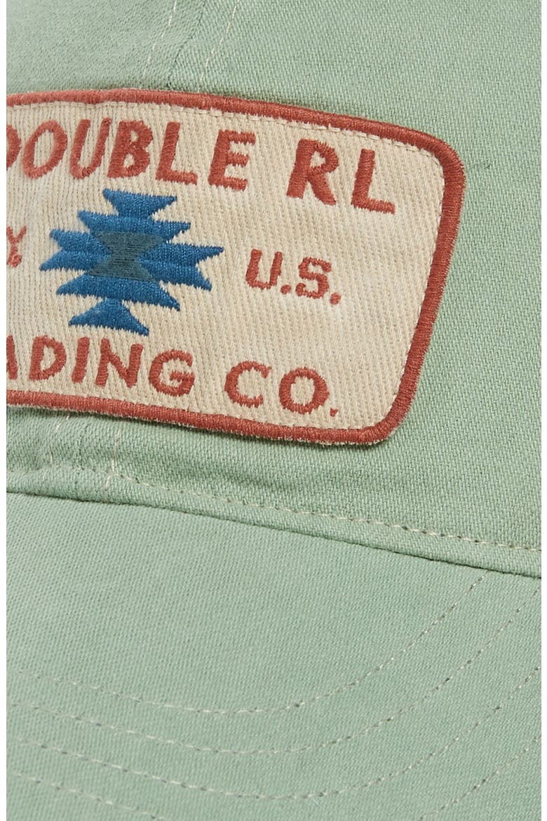 RRL Logo Patch Twill Baseball Cap, Alternate, color, FADED TEAL